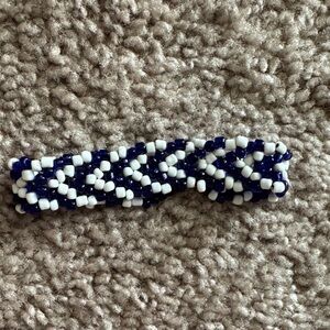 💜 3 for $10 Navy and White Beaded Bracelet